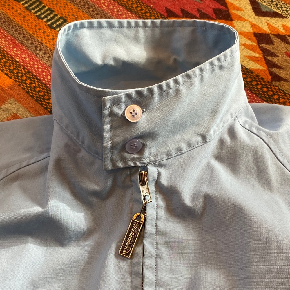 80s Baby Blue Windbreaker Jacket - Picture 3 of 7